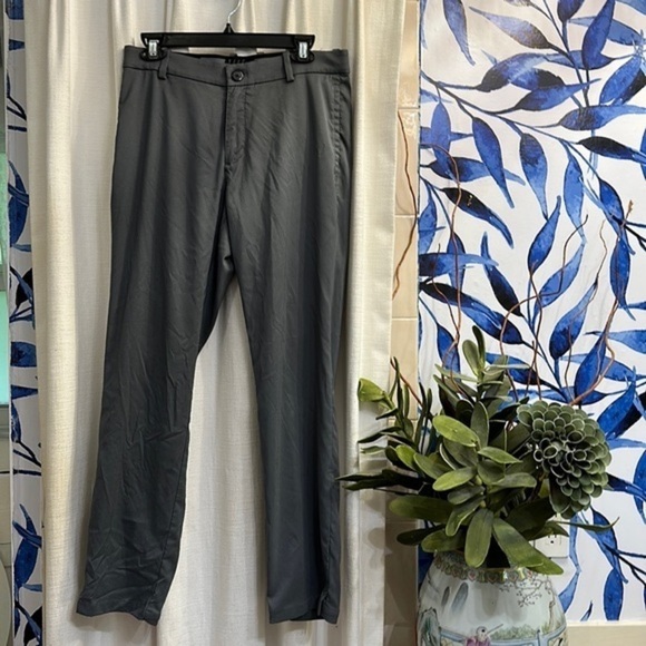 Men’s Gray Nike Dri-Fit Polyester & Spandex Athletic Golf Pants Size 30 x 30 - Picture 1 of 7